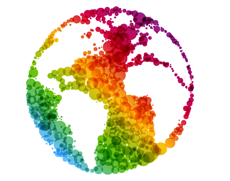 Colorful and creative worldmap